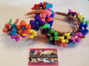 Headband Deadema Fiesta W/paper Flowers