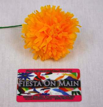 Flower Paper Marigold Sml 3in Ora /yel Ea.