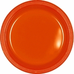 Plates Plastic Dinner Solid 20ct 9in: ORANGE