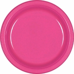 Plates Plastic Dinner Solid 20ct 9in: PINK