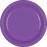 Plates Plastic Dinner Solid 20ct 9in: PURPLE