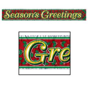 Fringe Banner Seasons Greetings 8inx5ft