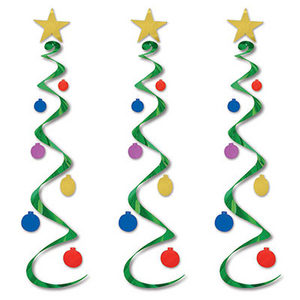 Christmas Tree Whirls Hangings 30in