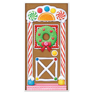 Gingerbread House Door Cover 30inx5ft
