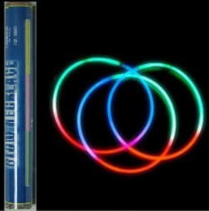 Glow Necklace Tri Green Blue Red Ea.