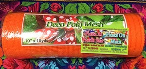 Ribbon Mesh Metallic Orange  10inx10yd