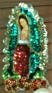 Sequin Guadalupe 4x2in Rose Mini