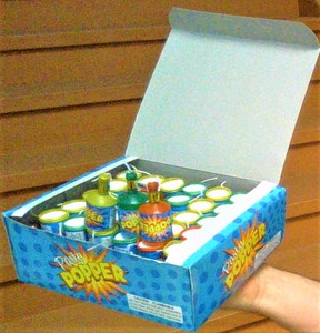 Champagne Poppers String Confetti (green Blue) Box Of 72