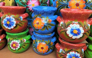 Red Clay Maceta Olla 9dx10hin