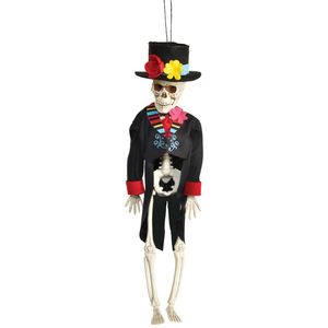 Day Of The Dead Hanging Skeleton 12in - Groom