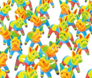 Vinyl Donkey Pinata 3in Ea.