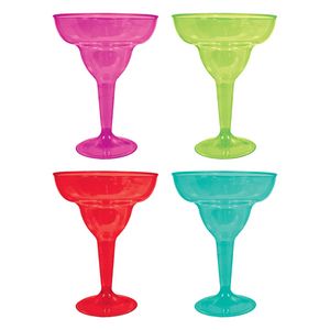 Margarita Glass Plastic Fiesta Colored 11oz 20pcs