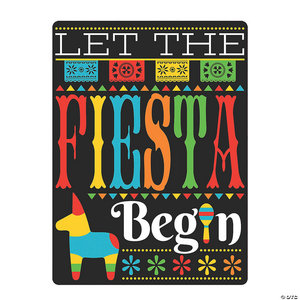 Sign Cardboard Cutout Stand Up Fiesta 17x23in