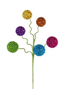 Pick Fiesta Ball Glitter V Cut Spray 22inl