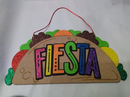 Fiesta Sign Wooden F508