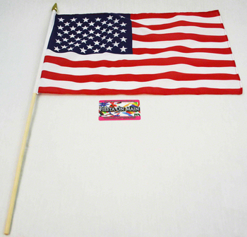Flag American 12x18in W/ Stick