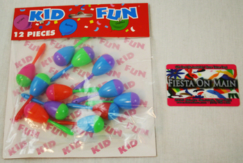 Maraca Plastic Mini Bag Of 12
