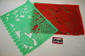 Papel Picado Lrg 18x13in 18ft Christmas