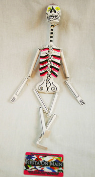 Paper Mache Skeleton White Mini 16