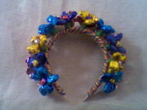 Headband Fiesta W/ Foil Flowers