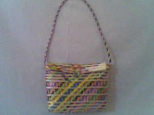 Bolsa De Rafia Tapa 11x8in